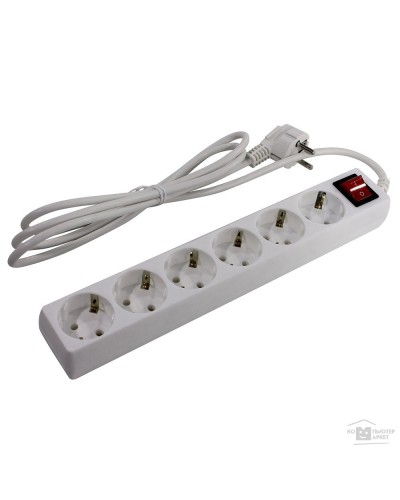 SP6W-250. Сетевой фильтр 6 розеток, 5м, белый. 5bites в Обнинске
