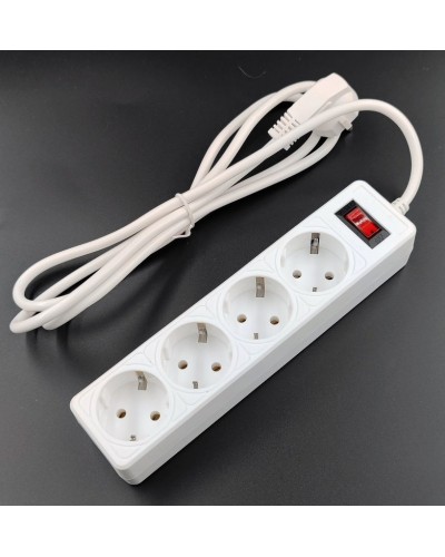 SP4W-518 GARDA. Сетевой фильтр 4 розетки,1,8м, белый. 5bites в Обнинске