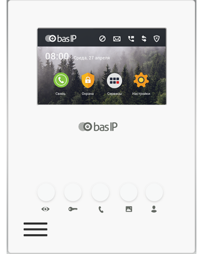 AU-04LA (AU-04L) WHITE. Монитор IP-домофона. BAS-IP в Обнинске
