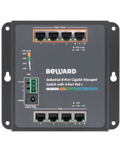 STWP-08HP4. Коммутатор 8-портовый. Beward в Обнинске