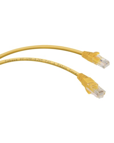 PC-UTP-RJ45-Cat.6-1.5m-YL (8706c), желтый. Патч-корд медный. CABEUS в Обнинске