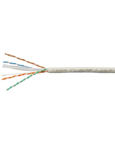 UTP-4P-Cat.6-SOLID-LSZH-WH (11871c-5). Кабель «витая пара» (LAN) для структурированных систем связи. CABEUS в Обнинске