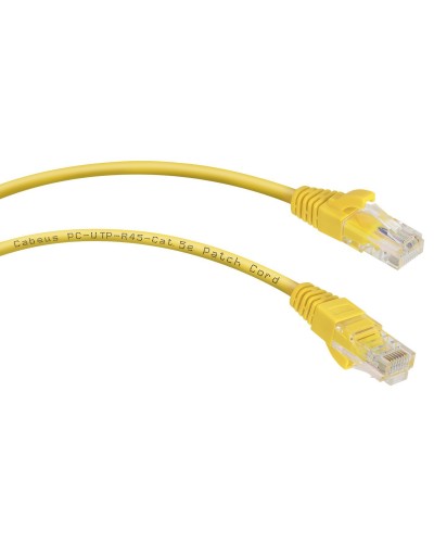 PC-UTP-RJ45-Cat.5e-0.5m-YL (7666c), желтый. Патч-корд медный. CABEUS в Обнинске