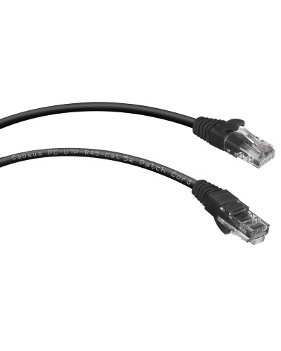 PC-UTP-RJ45-Cat.5e-0.15m-BK (8990c), чёрный. Патч-корд медный. CABEUS в Обнинске