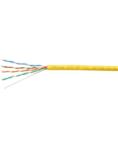 UTP-4P-Cat.5e-SOLID-LSZH-YL-100 (9780c-5). Кабель «витая пара» (LAN) для структурированных систем связи. CABEUS в Обнинске