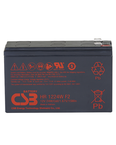 CSB HR 1224W F2 F1. Аккумулятор герметичный свинцово-кислотный. CSB в Обнинске
