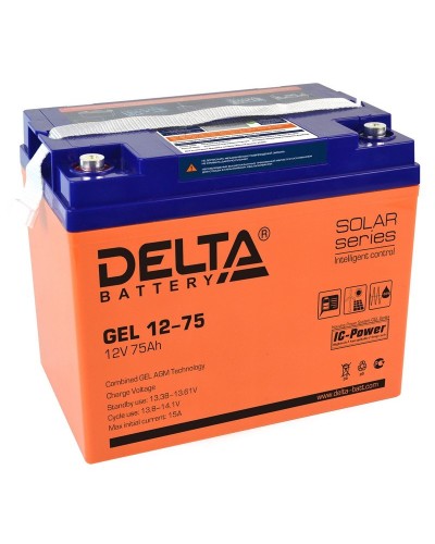 Delta GEL 12-75. Аккумулятор герметичный свинцово-кислотный. Delta в Обнинске