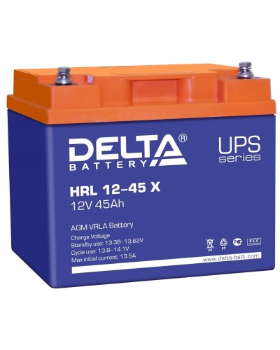 Delta HRL 12-45 X. Аккумулятор герметичный свинцово-кислотный. Delta в Обнинске