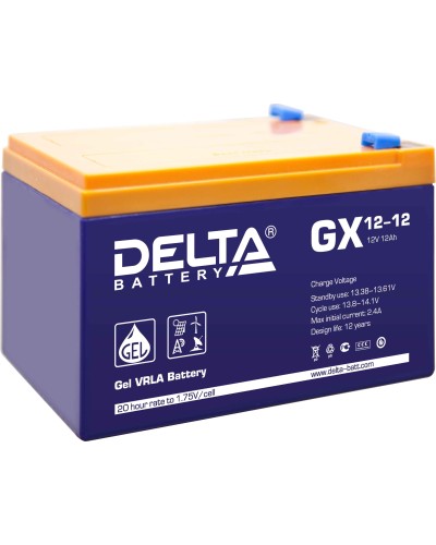 Delta GX 12-12. Аккумулятор герметичный свинцово-кислотный. Delta в Обнинске
