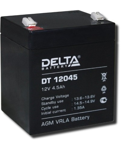 Delta DT 12045. Аккумулятор герметичный свинцово-кислотный. Delta в Обнинске