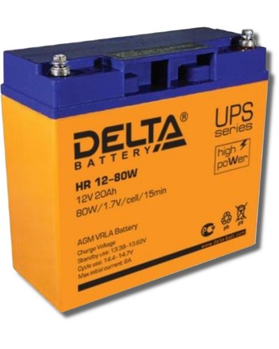 Delta HR 12-80 W. Аккумулятор герметичный свинцово-кислотный. Delta в Обнинске