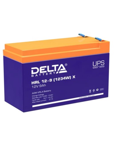 Delta HRL 12-9 X (1234W). Аккумулятор герметичный свинцово-кислотный. Delta в Обнинске