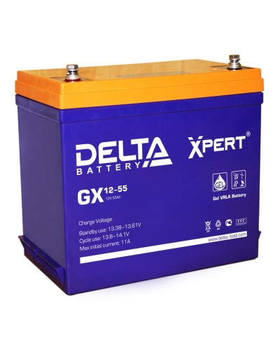 Delta GX 12-55. Аккумулятор герметичный свинцово-кислотный. Delta в Обнинске