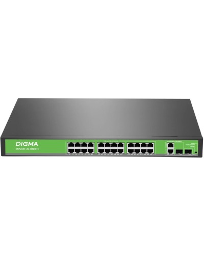 DSP224F-2C-R400 DSP224F-2C-R400 V1 (L2) 24х100Мбит/с 2хКомбо(1000BASE-T/SFP) 24PoE 24PoE+ 400W. Коммутатор с питанием по PoE. Digma в Обнинске
