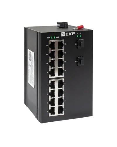 TSX-U-2GX/SFP-16GT. Промышленный неуправляемый коммутатор. EKF в Обнинске
