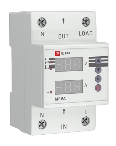 MRVA 63A PROxima (MRVA-63A). Реле напряжения и тока с дисплеем. EKF в Обнинске