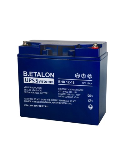 B.ETALON BHR 12-18. Аккумулятор герметичный свинцово-кислотный. ETALON в Обнинске