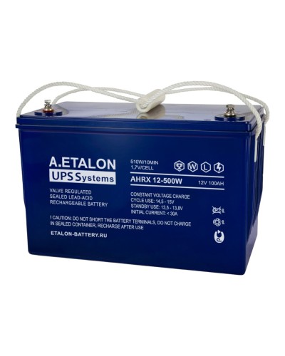 A.ETALON AHRX 12-500W (100). Аккумулятор герметичный свинцово-кислотный. ETALON в Обнинске