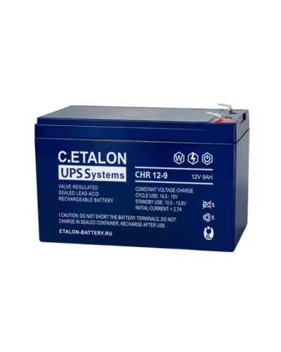 C.ETALON CHR 12-9. Аккумулятор герметичный свинцово-кислотный. ETALON в Обнинске