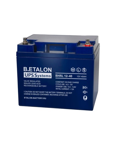 B.ETALON BHRL 12-40. Аккумулятор герметичный свинцово-кислотный. ETALON в Обнинске