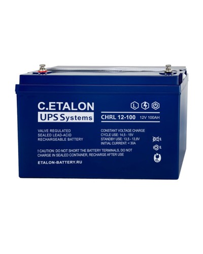 C.ETALON CHRL 12-100. Аккумулятор герметичный свинцово-кислотный. ETALON в Обнинске
