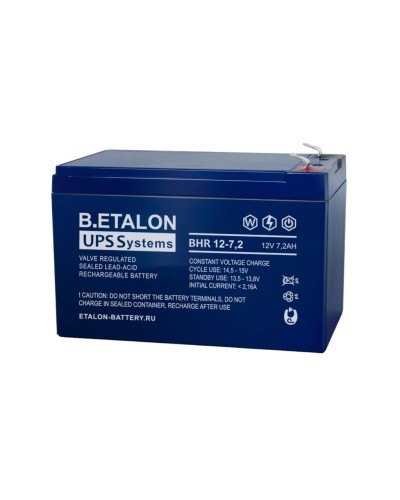 B.ETALON BHR 12-7,2. Аккумулятор герметичный свинцово-кислотный. ETALON в Обнинске
