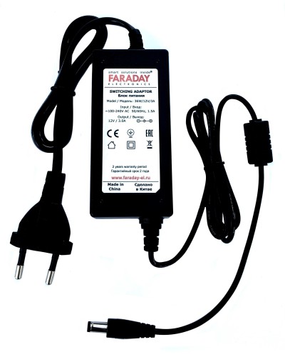 36W/12V/3A. Импульсный блок питания в пластиковом корпусе. FARADAY в Обнинске
