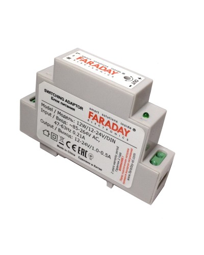 12W/12-24V/DIN. Блок питания. FARADAY в Обнинске
