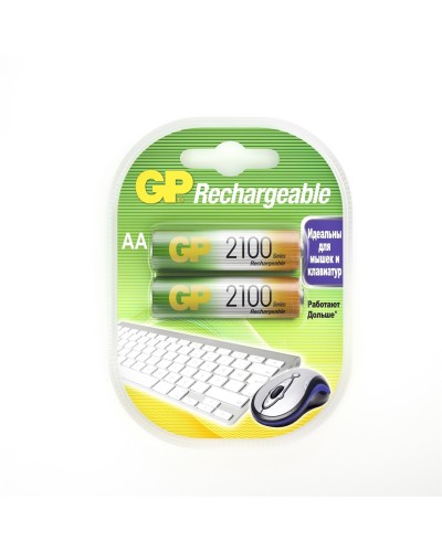 GP 210AAHC AA (GP 210AAHC-2DECRC2), упак. 2 шт.. Перезаряжаемые аккумуляторы. GP Batteries в Обнинске