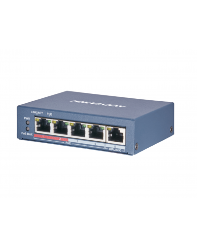 DS-3E0105P-E(B). Коммутатор с питанием POE. Hikvision в Обнинске