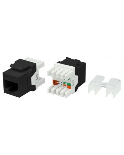 KJ8-8P8C-C6-180-BK. Вставка Keystone Jack RJ-45. Hyperline в Обнинске