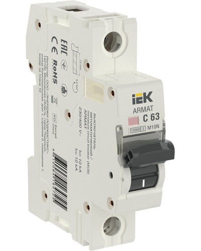 M10N 1P C 63А 10кА ARMAT (AR-M10N-1-C063). Автоматический выключатель. IEK в Обнинске
