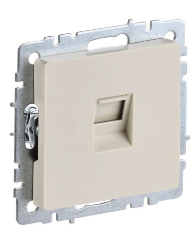 Розетка RJ45 РК10-БрКр кат.5E бежевый BRITE (BR-K10-1-K10). Розетка компьютерная. IEK в Обнинске