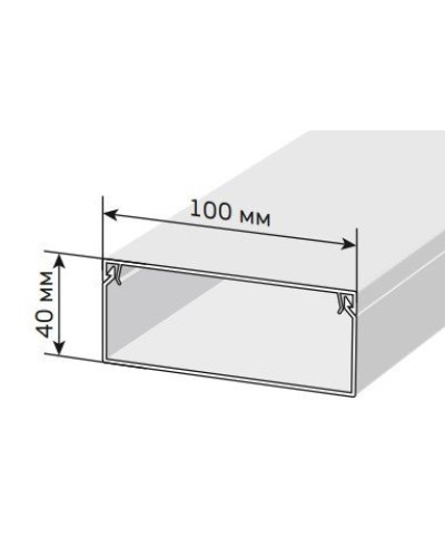 Короб 100х40 ЭЛЕКОР (CKK10-100-040-1-K01). Кабель-канал с двойным замком. IEK в Обнинске