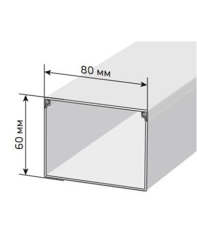 Короб 80х60 ЭЛЕКОР (CKK10-080-060-1-K01-008). Кабель-канал с двойным замком. IEK в Обнинске
