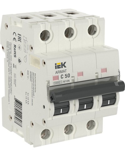 M10N 3P C 50А 10кА ARMAT (AR-M10N-3-C050). Автоматический выключатель. IEK в Обнинске