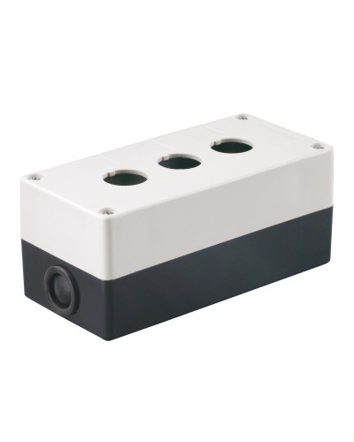 Корпус КП103 для кнопок 3 места белый (BKP10-3-K01). Корпус для кнопочных постов. IEK в Обнинске