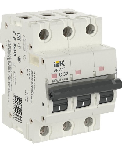 M10N 3P C 32А 10кА ARMAT (AR-M10N-3-C032). Автоматический выключатель. IEK в Обнинске