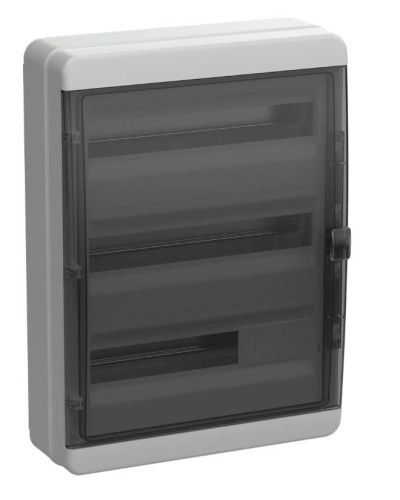 Корпус пластиковый КМПн-54 IP65 TEKFOR (TF5-KP72-N-54-65-K03-K02). Корпус модульный пластиковый черная прозрачная дверь. IEK в Обнинске