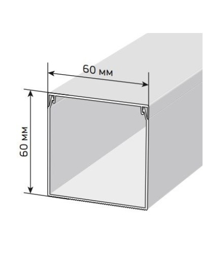 Короб 60х60 ЭЛЕКОР (CKK10-060-060-1-K01). Кабель-канал с двойным замком. IEK в Обнинске