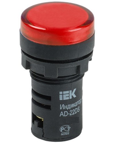 Лампа AD22DS (LED)матрица D22мм красный 230В (BLS10-ADDS-230-K04). Светосигнальный индикатор. IEK в Обнинске