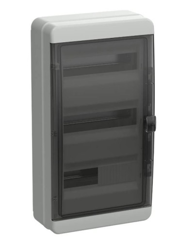 Корпус пластиковый КМПн-36 IP65 TEKFOR (TF5-KP72-N-36-65-K03-K02). Корпус модульный пластиковый черная прозрачная дверь. IEK в Обнинске