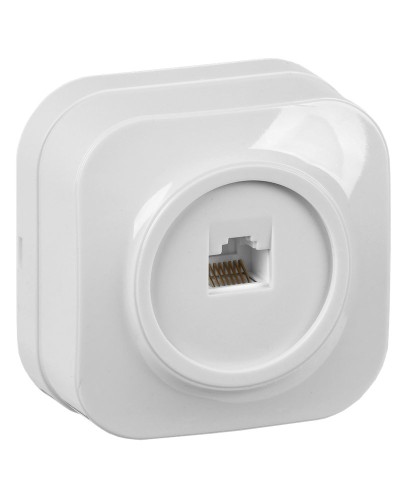 Розетка RJ45 кат.5E о/у РК10-ХБ белый IEK GLORY (EKH10-K01). Розетка компьютерная. IEK в Обнинске