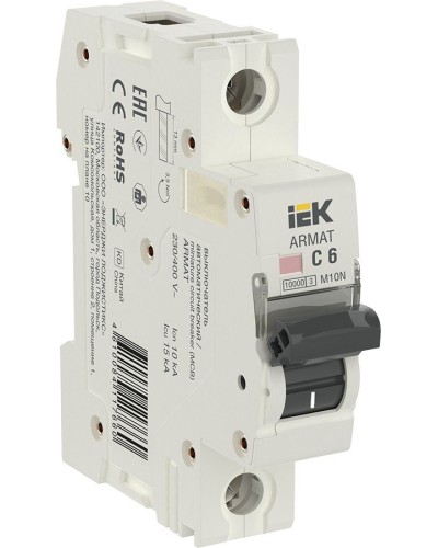 M10N 1P C 6А 10кА ARMAT (AR-M10N-1-C006). Автоматический выключатель. IEK в Обнинске