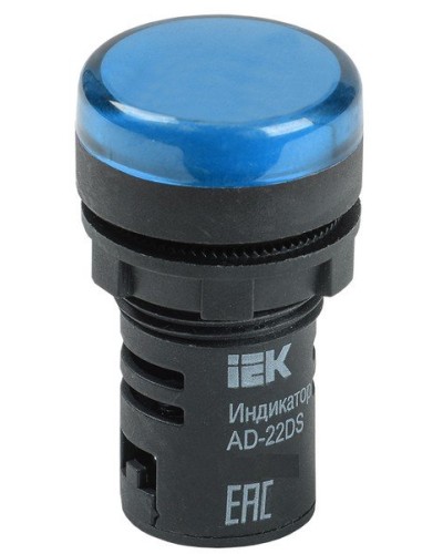 Лампа AD22DS (LED)матрица D22мм синий 230В (BLS10-ADDS-230-K07). Светосигнальный индикатор. IEK в Обнинске
