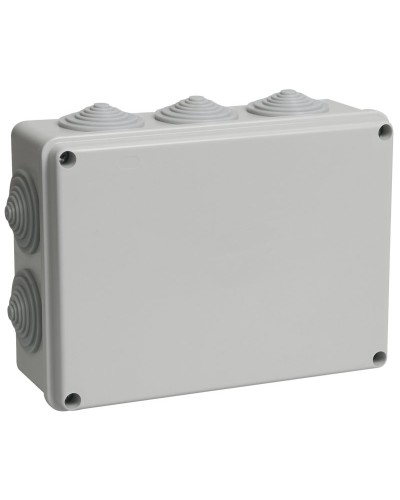 Коробка распаячная КМ41243 190х140х70 открытой проводки IP44 10 гермовводов серая (UKO11-190-140-070-K41-44). Коробка распаячная безгалогенная (HF). IEK в Обнинске