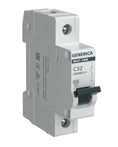 GENERICA ВА47-29М 1P C 32А 4,5кА (MVA21-1-032-C-G). Автоматический выключатель. IEK в Обнинске