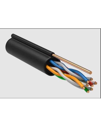 GENERICA U/UTP 5E 24AWG 4PR LDPE трос черный (BC3-C5E04-159-305-R-G). Кабель «витая пара» (LAN) для структурированных систем связи. IEK в Обнинске
