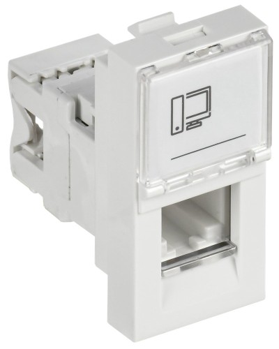 Розетка RJ45 кат.6 PRIMER РКИ-10-00-П-6 белый IEK (PR-KK40D-RI-0-1-C06U-K01). Розетка RJ-45. IEK в Обнинске