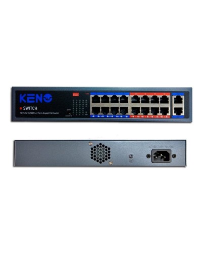 KN-SW1602POE+. Коммутатор с питанием по PoE. KENO в Обнинске
